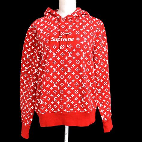 supreme x lv white and red|supreme x louis vuitton sweatshirt.